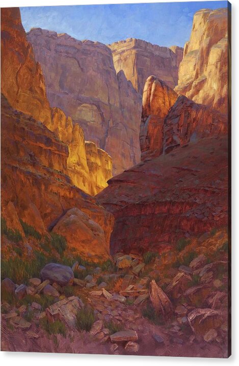 Cody Delong Acrylic Print featuring the painting Mile 202 Canyon by Cody DeLong