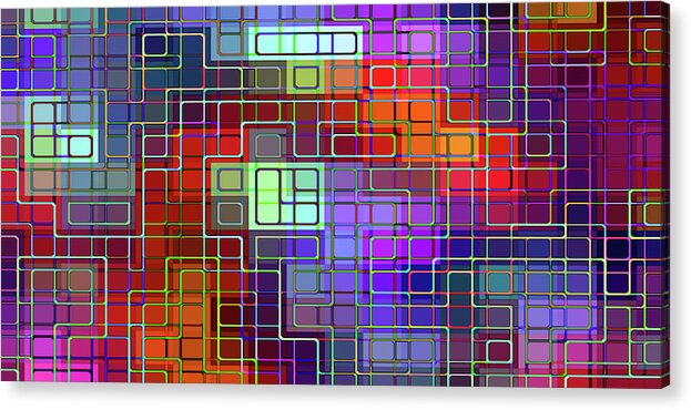 Abstract Acrylic Print featuring the painting Beyond Promotion - Grid by Revad Codedimages