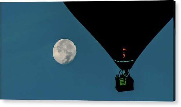 Balloons Acrylic Print featuring the photograph Fly Away to the Moon by Tommy Farnsworth