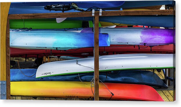 Washington State Acrylic Print featuring the photograph Kingston Kayaks by Tommy Farnsworth