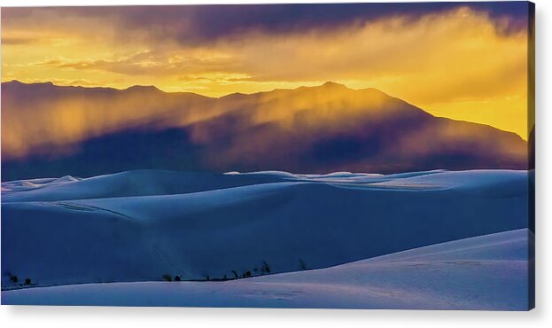 Tf-photography.com Acrylic Print featuring the photograph Sunset on White Sands by Tommy Farnsworth