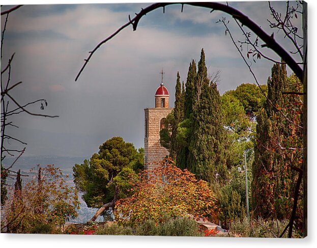 Church Acrylic Print featuring the photograph Mt. Tabor by Uri Baruch