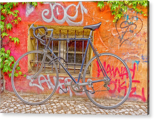 Wall Acrylic Print featuring the photograph Bicycles #2 by Uri Baruch