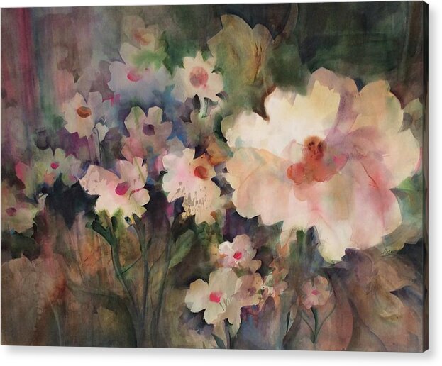 Flowers Acrylic Print featuring the painting Melody by Karen Ann Patton