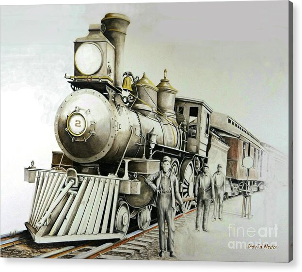 Train Acrylic Print featuring the drawing Kentucky Iron Horse by David Neace