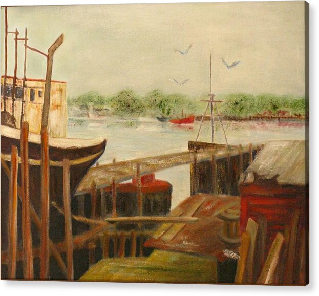 Scenery Acrylic Print featuring the painting Gloucester by Michael Anthony Edwards
