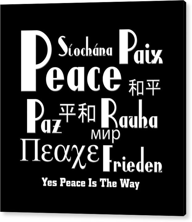 Peace Acrylic Print featuring the digital art Peace by Rolando Burbon