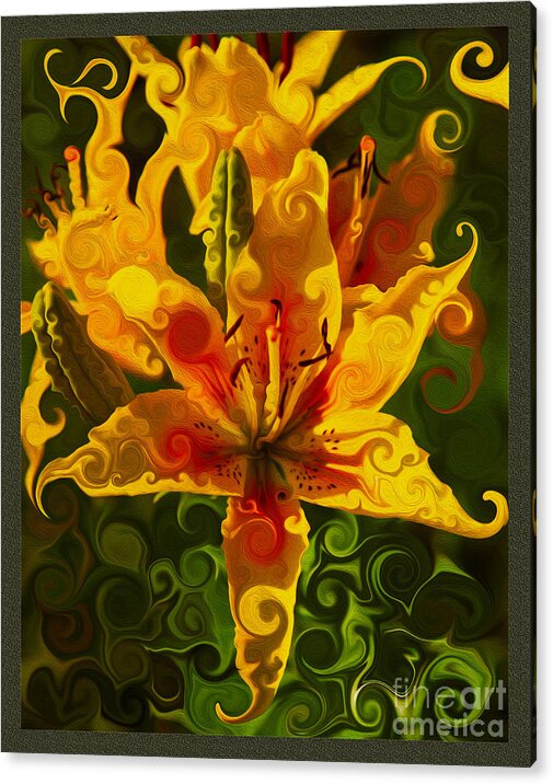 Golden Beauties Acrylic Print featuring the painting Golden Beauties by Omaste Witkowski