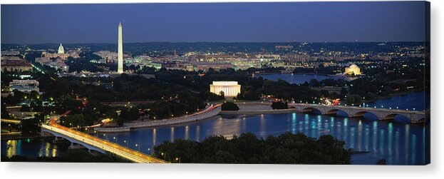 Photography Acrylic Print featuring the photograph High Angle View Of A City, Washington by Panoramic Images