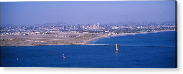 Photography Acrylic Print featuring the photograph High Angle View Of A Coastline #1 by Panoramic Images