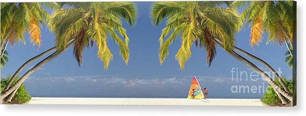 Panorama Acrylic Print featuring the photograph The Beach by Edmund Nagele FRPS