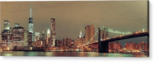 New York City Acrylic Print featuring the photograph Manhattan Downtown #15 by Songquan Deng