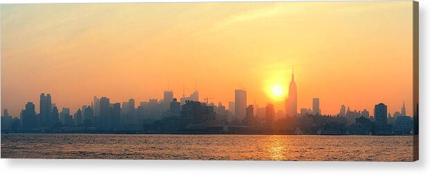 New York City Acrylic Print featuring the photograph New York City skyscrapers #27 by Songquan Deng