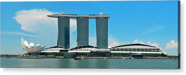 Singapore Acrylic Print featuring the photograph Marina Bay Sands #6 by Songquan Deng