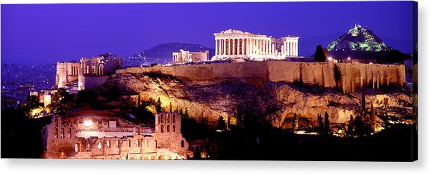 Photography Acrylic Print featuring the photograph Acropolis, Athens, Greece by Panoramic Images