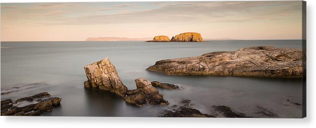 Sheep Island Acrylic Print featuring the photograph Ballintoy Bay by Nigel R Bell