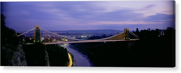 Photography Acrylic Print featuring the photograph Bridge Over A River, Clifton Suspension by Panoramic Images