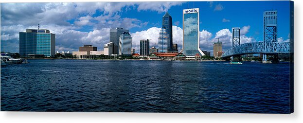 Photography Acrylic Print featuring the photograph Buildings At The Waterfront, St. Johns by Panoramic Images