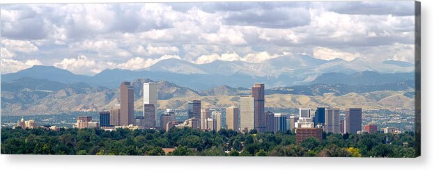 Photography Acrylic Print featuring the photograph Clouds Over Skyline And Mountains by Panoramic Images