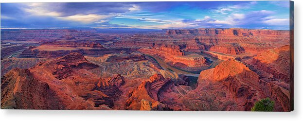 Dead Horse Point Acrylic Print featuring the photograph Dead Horse Point Panorama by Greg Norrell