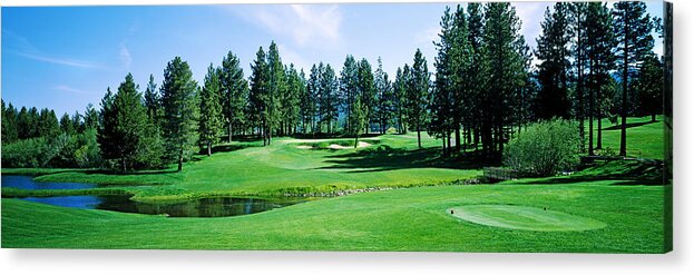 Photography Acrylic Print featuring the photograph Golf Course, Edgewood Tahoe Golf by Panoramic Images