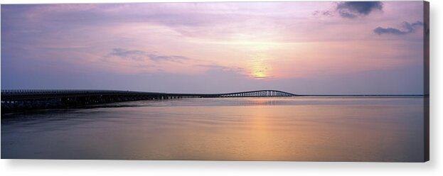 Photography Acrylic Print featuring the photograph Herbert C. Bonner Bridge Over Oregon by Panoramic Images