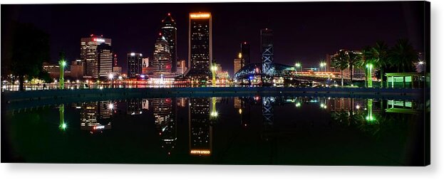Jacksonville Acrylic Print featuring the photograph Jacksonville Panoramic by Frozen in Time Fine Art Photography