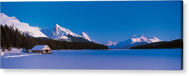 Photography Acrylic Print featuring the photograph Maligne Lake & Canadian Rockies Alberta by Panoramic Images