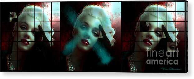 Marilyn Acrylic Print featuring the painting Marilyn 128 Tryp by Theo Danella