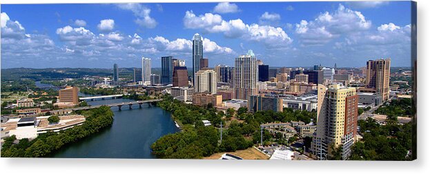 My Austin Skyline Acrylic Print featuring the photograph My Austin Skyline no signature text by James Granberry
