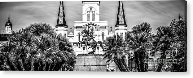 America Acrylic Print featuring the photograph New Orleans St. Louis Cathedral Panorama Photo by Paul Velgos