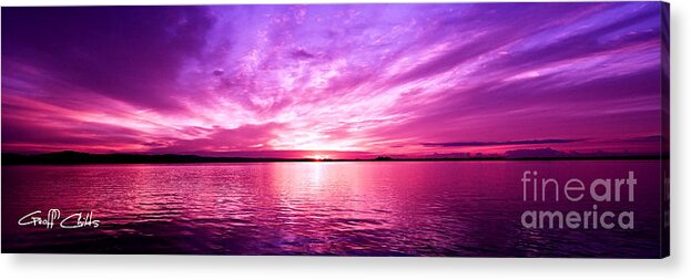 Sunrise Acrylic Print featuring the photograph Purple Candy .Sunrise by Geoff Childs