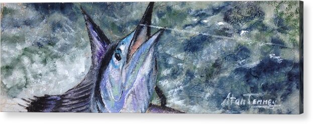 Sailfish Acrylic Print featuring the painting Sailfish by Stan Tenney