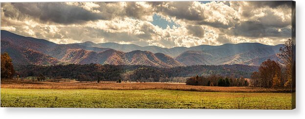 Cades Cove Acrylic Print featuring the photograph Sunlight Rains Down by Heather Applegate