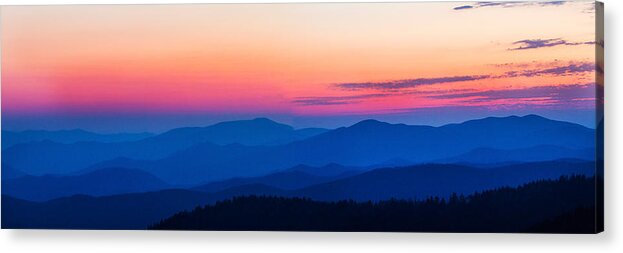 Photography Acrylic Print featuring the photograph Sunset At Clingmans Dome, Great Smoky by Panoramic Images