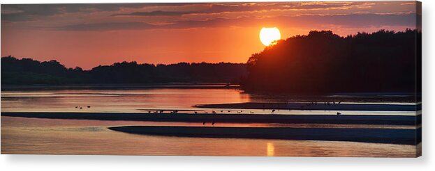 Wisconsin River Acrylic Print featuring the photograph Sunset on the Wisconsin River by Leda Robertson