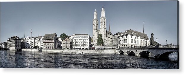 Water's Edge Acrylic Print featuring the photograph Switzerland, Zurich, View Of by Westend61
