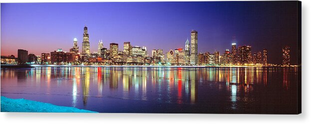 Photography Acrylic Print featuring the photograph Usa, Illinois, Chicago, Night by Panoramic Images