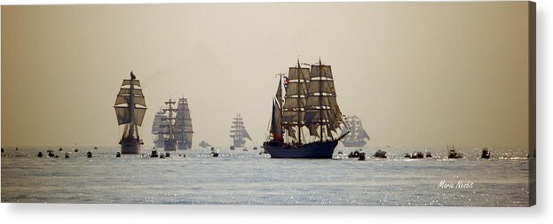 Sail Boat Acrylic Print featuring the photograph  Colossal Vessels by Maria Nesbit