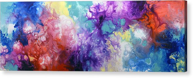 Rainbow Paintings Acrylic Print featuring the painting Healing Energies by Sally Trace