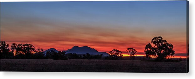 Mountain Acrylic Print featuring the photograph Fire in the Sky #1 by Robert Caddy