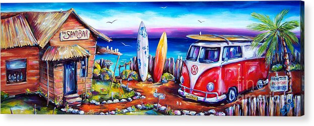 Beer Acrylic Print featuring the painting Beer O'Clock by Deb Broughton