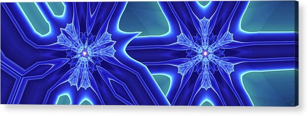 Collage Acrylic Print featuring the digital art Blued by Ronald Bissett