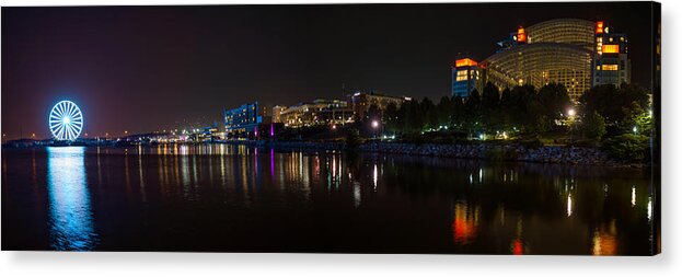 D.c. Acrylic Print featuring the photograph Gaylord National Resort and Convention Center at night by Chris Bordeleau