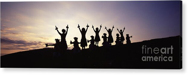 Aloha Acrylic Print featuring the photograph Hula on Hillside by Carl Shaneff - Printscapes