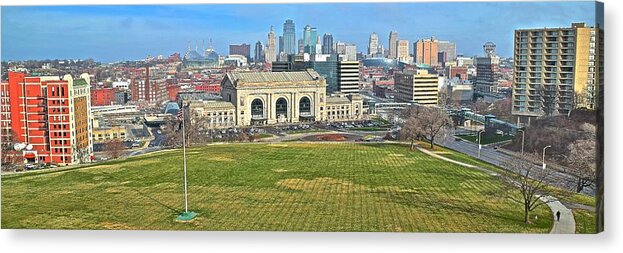Kansas Acrylic Print featuring the photograph Kansas City Wide Angle by Frozen in Time Fine Art Photography