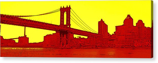 Manhattan Bridge Acrylic Print featuring the photograph Manhattan Bridge by Julie Lueders 