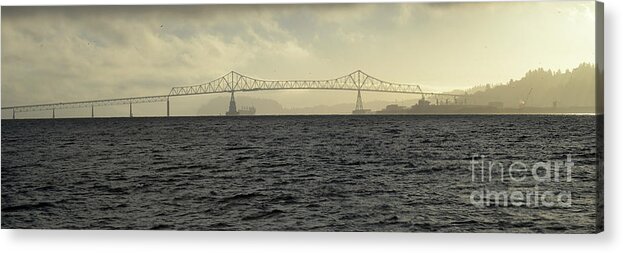 Denise Bruchman Acrylic Print featuring the photograph Megler in the Mist by Denise Bruchman