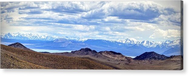 Scenic Acrylic Print featuring the photograph Mono Lake from Bodie Hills by AJ Schibig