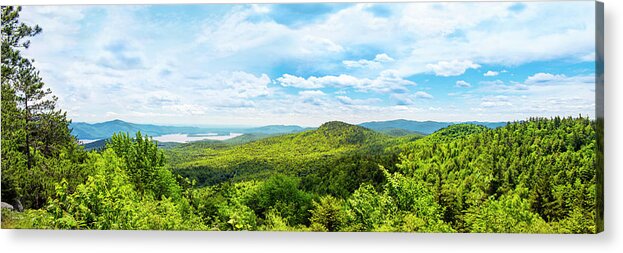 New York Acrylic Print featuring the photograph New York Scenic Adirondack Mountains Panorama by Christina Rollo